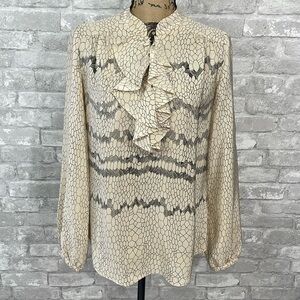 Twelfth Street by Cynthia Vincent Ruffled Blouse